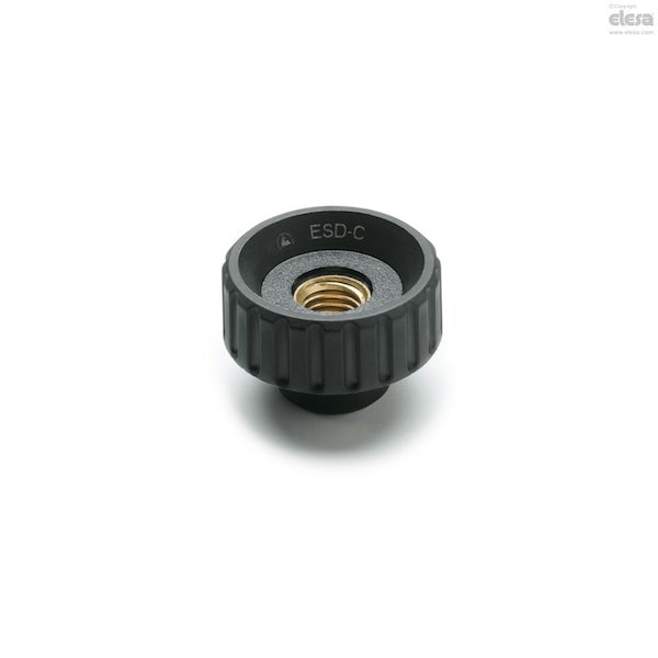Elesa Brass boss, threaded pass-through hole, BT.32 FP-M10-ESD-C BT-FP-ESD - main